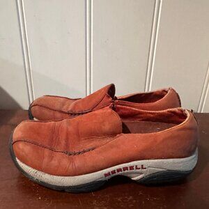 Merrell Dark Orange Comfortable womens slip-ons